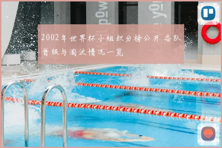2002年世界杯小组积分榜公开 各队晋级与淘汰情况一览